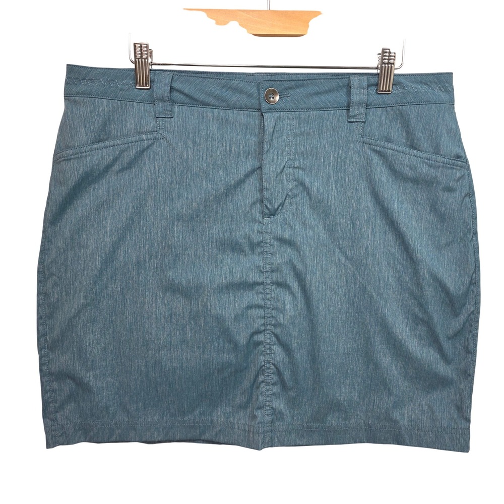 Eddie Bauer Travex Skort Skirt Womens 12 Hiking Active Travel Blue Gorpcore